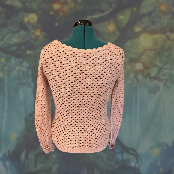 EUC Loft Scallop Neck Sweater sz XS - Picture 2 of 3